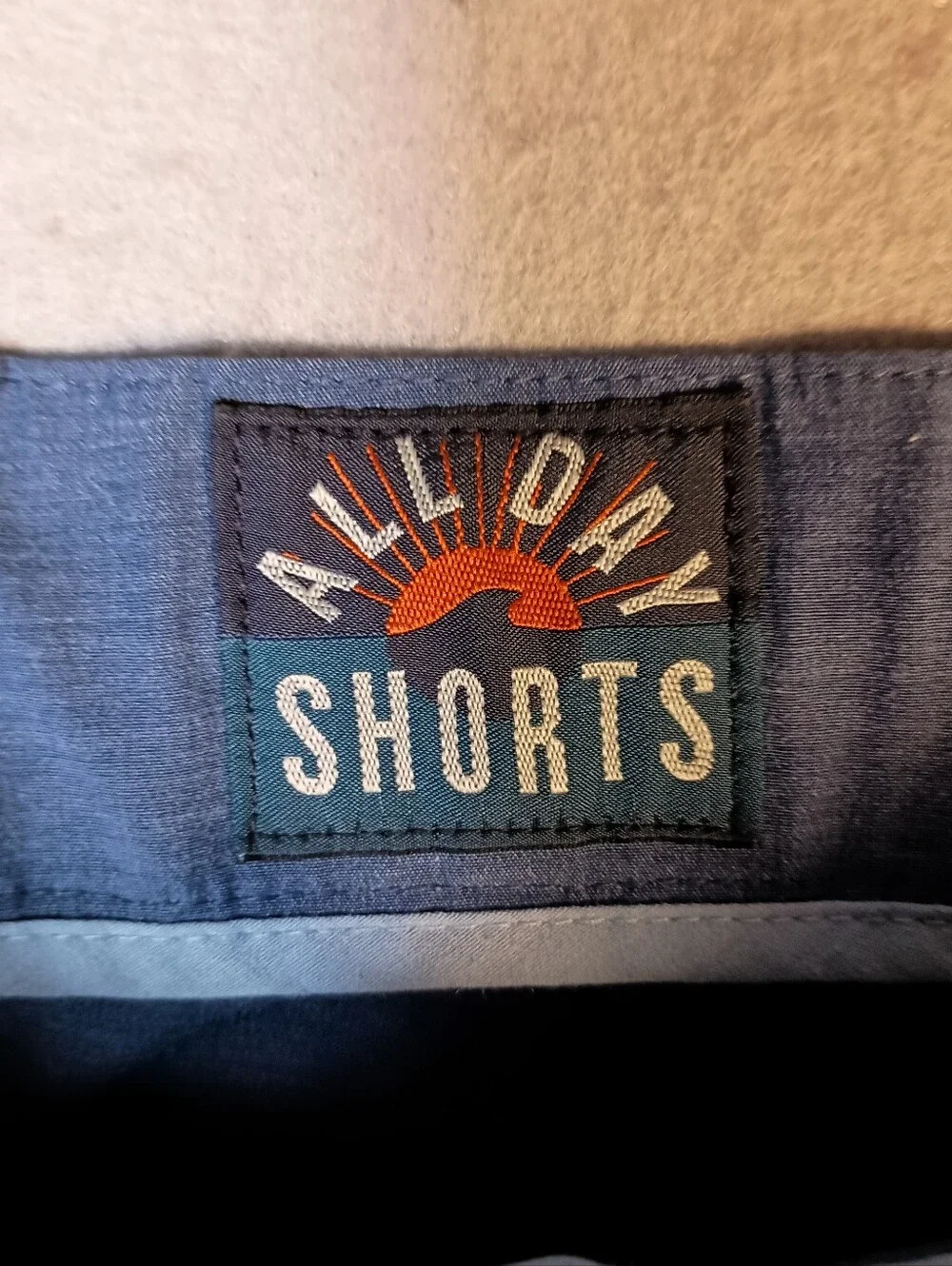 Faherty All Day Shorts Outdoor Beach Summer Drawstring Blue Men's 36(Fits 39x7)